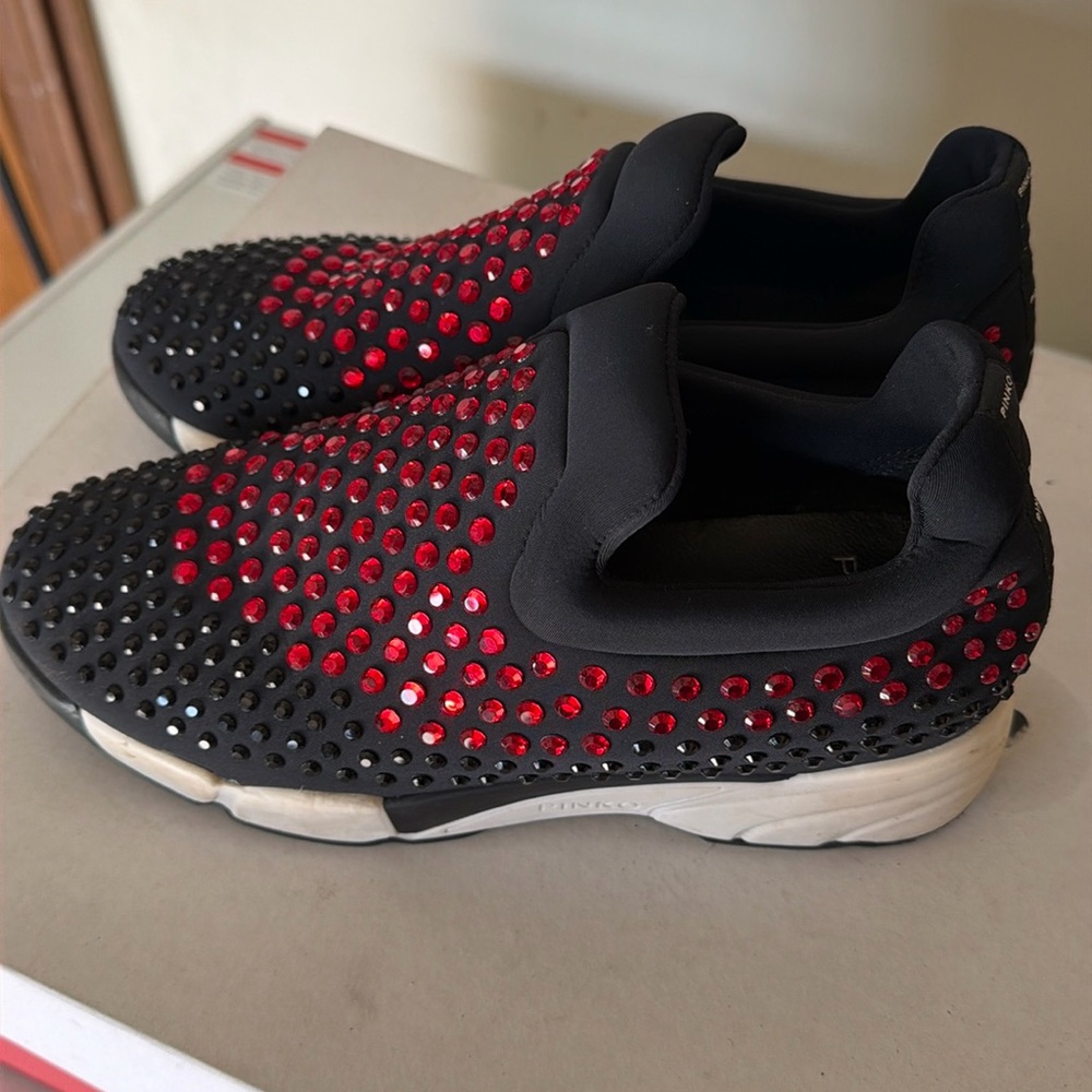Pinko Turbine Crystal Neoprene Sneakers